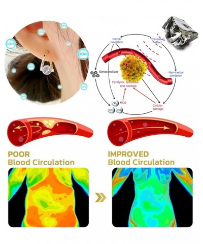 2/5pair Elegant Lymphvity Germanium Earrings, Lymphvity Germanium Earrings, Lymphatic Magnetotherapy Germanium Earrings for W...