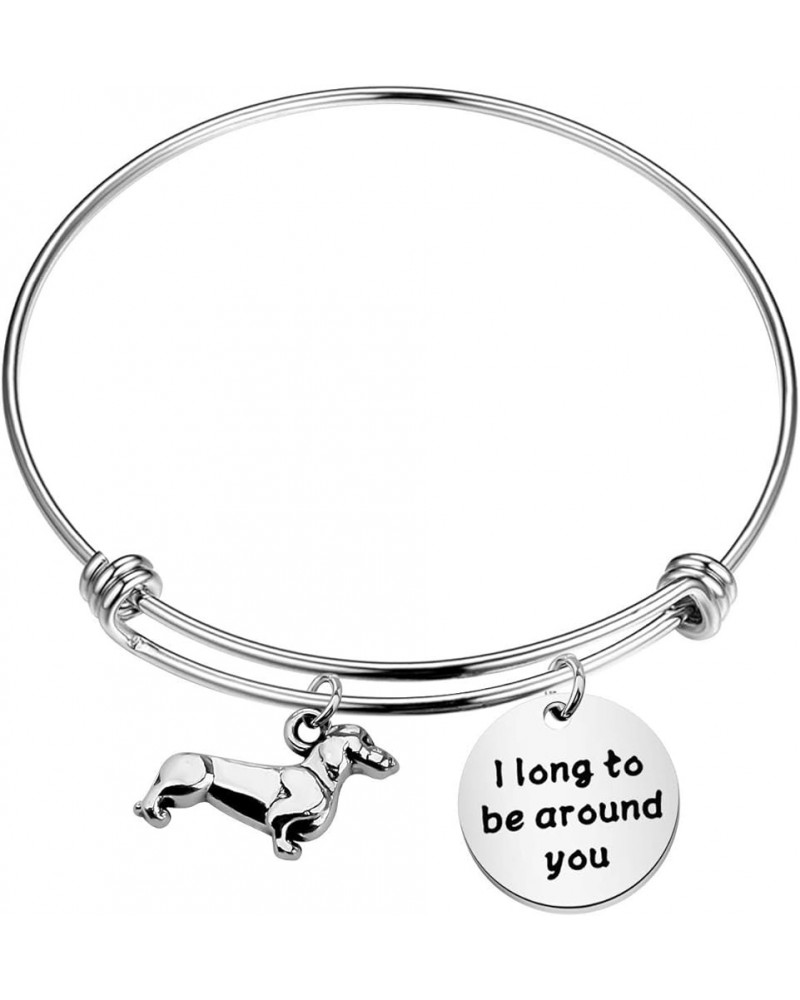 Dachshund Bracelet Doxie Dog Jewelry I Long To Be Around You Wiener Dog Pet Owner Gift For Dachshund Lover Dachshund Bracelet...