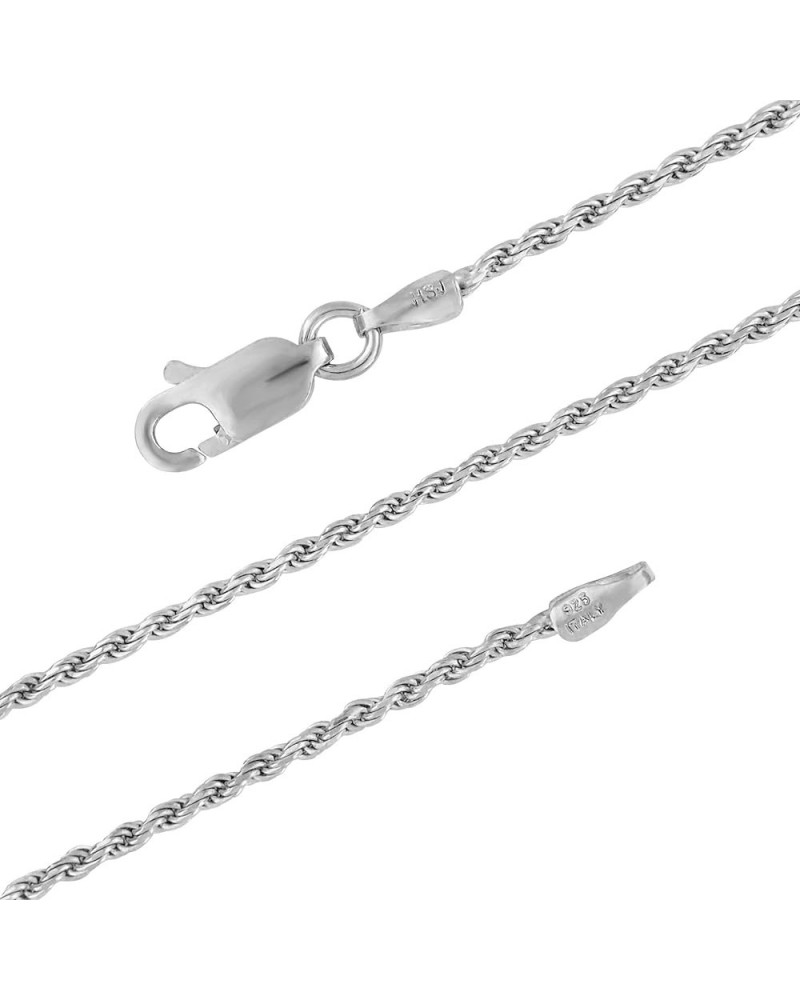 Sterling Silver 1.3mm Diamond-Cut Rope Chain Necklace Solid Italian Nickel-Free, 14-36 Inch 22.0 Inches $15.07 Necklaces