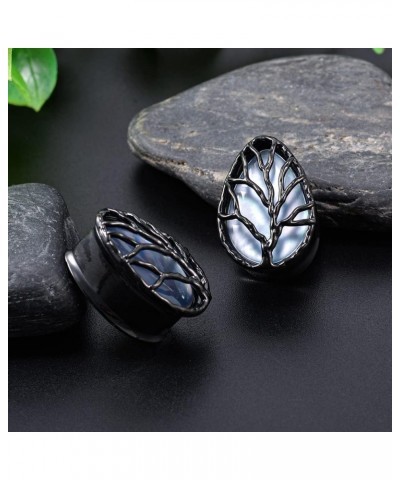 Tear Drop Design Stainless Steel Gauges for Ears Lift Tree Natural Seashell Plugs and Tunnels. S8467H 3/4"(19mm) $11.33 Body ...