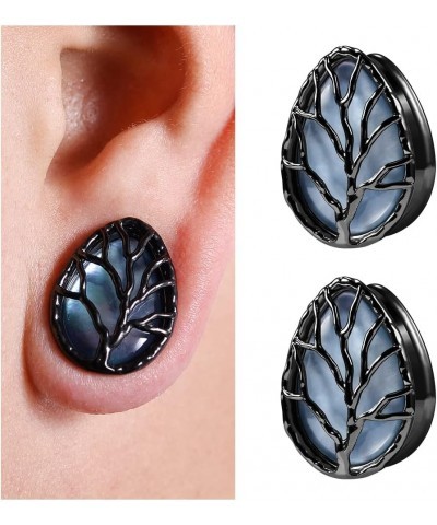 Tear Drop Design Stainless Steel Gauges for Ears Lift Tree Natural Seashell Plugs and Tunnels. S8467H 3/4"(19mm) $11.33 Body ...