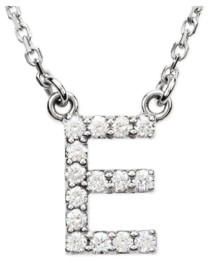 0.12 Carat (ctw) 14K Diamond Uppercase Letter 'A' to 'Z' Initial Pendant (Silver Chain Included), White Gold E $56.45 Necklaces