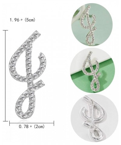 Initial Knuckle Rings and Brooch Pin Silver Crystal 26 A-Z Letter Alphabet Adjustable Ring for Women Girl jewelry T $5.39 Bro...