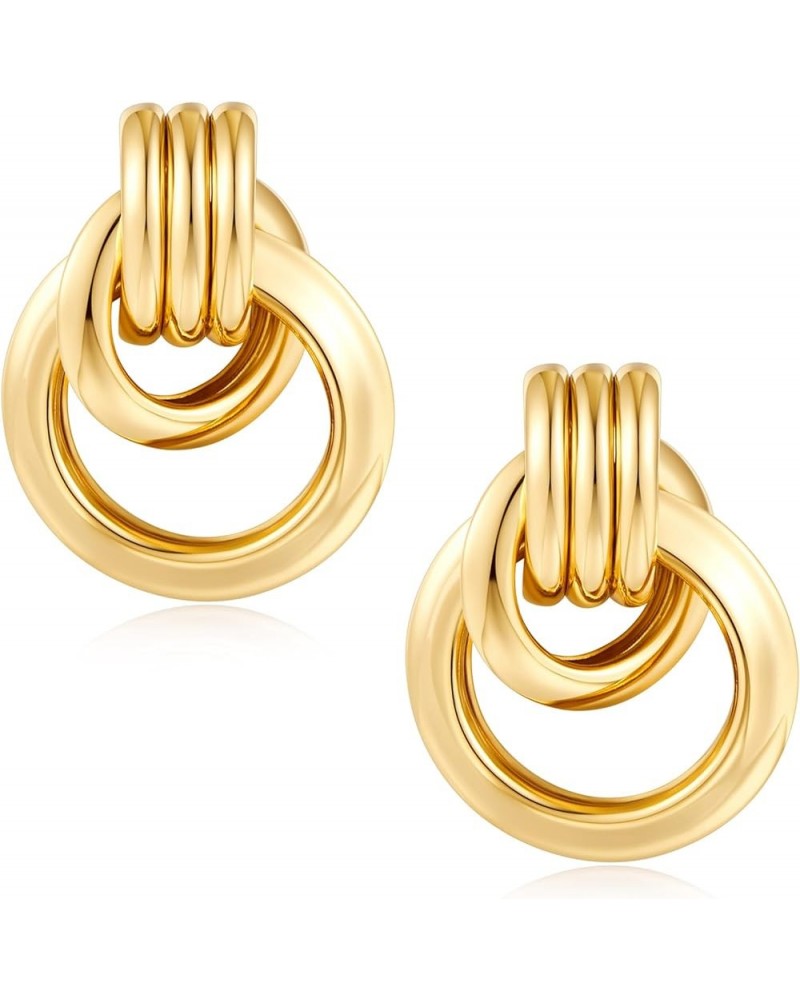 Gold Link Earrings for Women, Multi Styles Geometric Link Earrings Gold 4 $10.44 Earrings