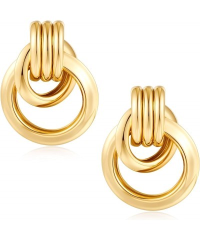 Gold Link Earrings for Women, Multi Styles Geometric Link Earrings Gold 4 $10.44 Earrings