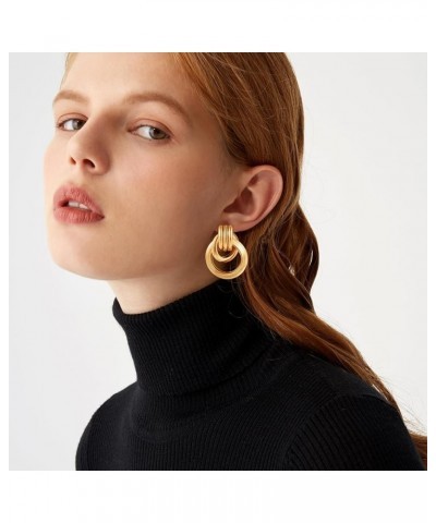 Gold Link Earrings for Women, Multi Styles Geometric Link Earrings Gold 4 $10.44 Earrings