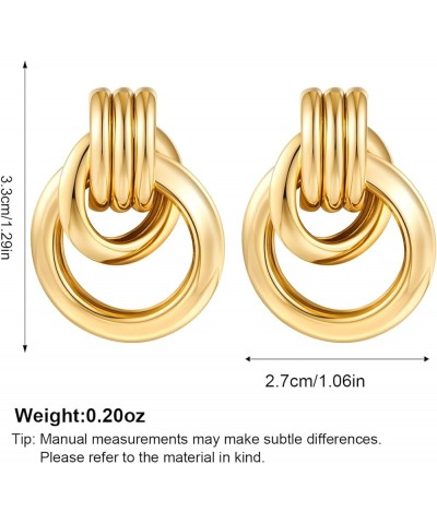 Gold Link Earrings for Women, Multi Styles Geometric Link Earrings Gold 4 $10.44 Earrings