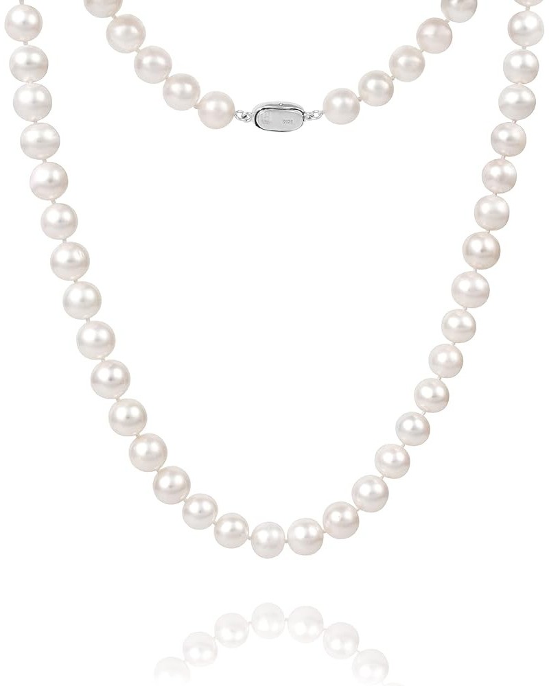 2024 New Freshwater Cultured AAAAA Quality Genuine Real Pearl Strand Necklace for Women Fine Jewelry Valentine's Day Gifts fo...