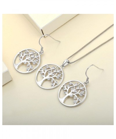 Dangle Drop Tree Earrings 925 Sterling Silver Tree of Life Hook and Leverback Earring Birthstone Jewelry 04-diamond-Apr $29.8...