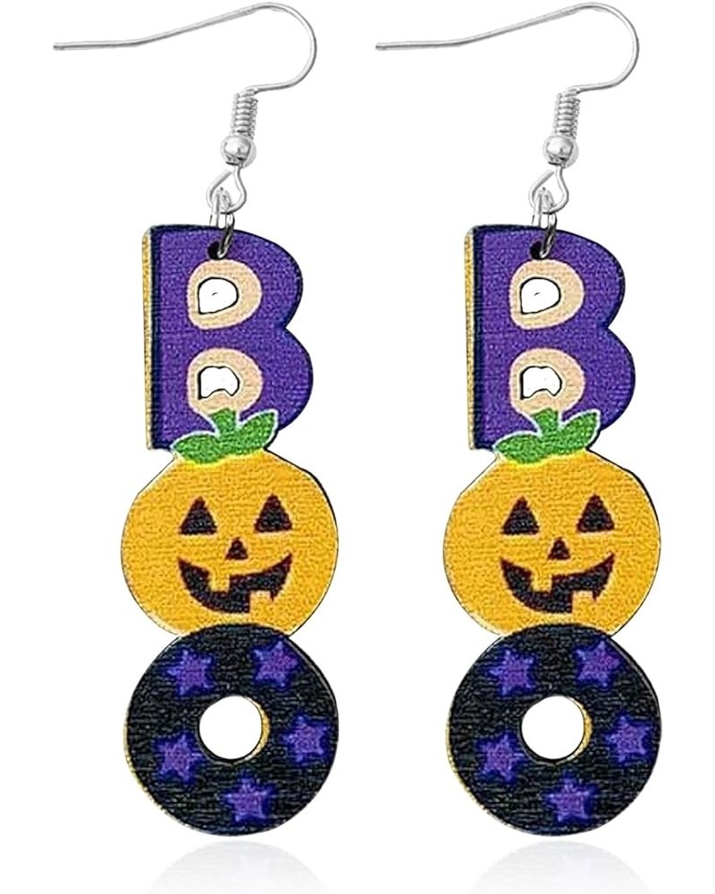 Halloween Earrings for Women Halloween Theme Earrings Pumpkin Spider Drop Dangle Earring for Girls Halloween Party Dress Y9：p...