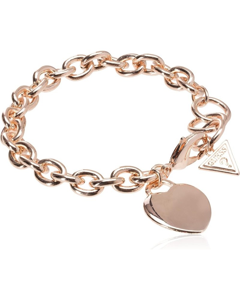 Basic" G Logo Heart Link Bracelet Rose Gold $9.85 Bracelets