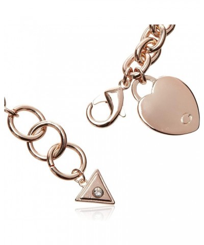 Basic" G Logo Heart Link Bracelet Rose Gold $9.85 Bracelets