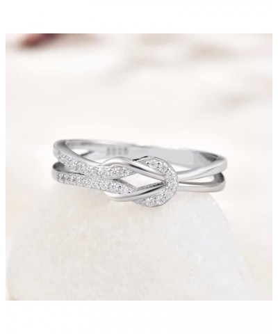 925 Sterling Silver Rings for Women, Mother Daughter Rings, Infinity Ring Promise Ring for Women, Girls, Friends, Birthday Ch...