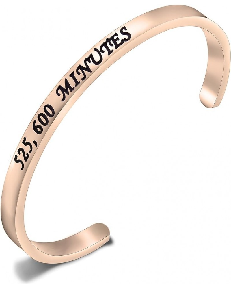 Rent Season Of Love 525,600 Minutes Cuff Bangle Inspired Bracelet Broadway Musical Jewelry Gift for Her 525,600-RG $11.20 Bra...