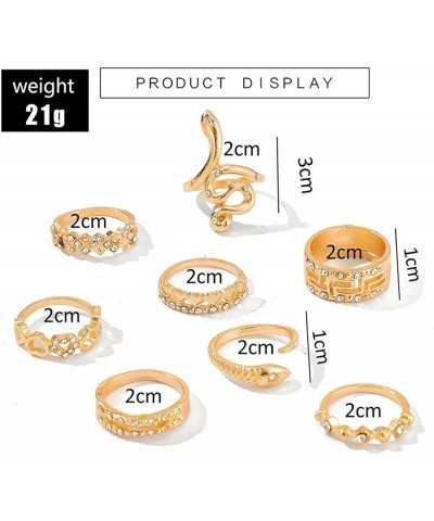 9-15PCS Knuckle Stacking Rings Set for Women Crystal Rhinestone Finger Statement Ring Sets Vintage Joint Knot Mid Rings for T...