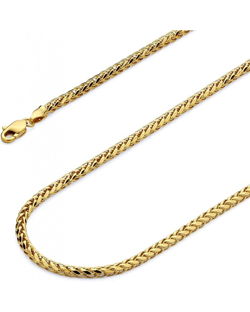 14K Hollow Gold Round Wheat Chains (Select Options) 20 Inches Yellow Gold $368.50 Necklaces