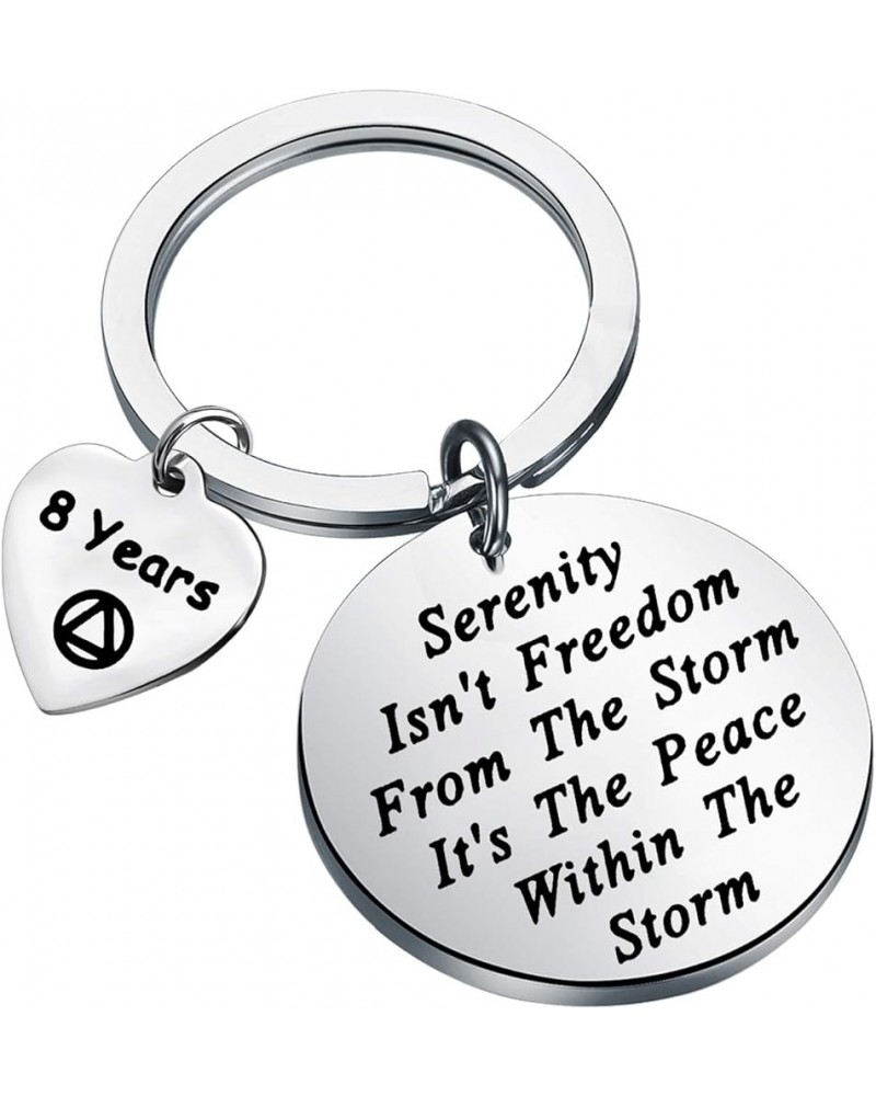 FEELMEM 1 Year 6 Months 2 Years 3 Years Sobriety Anniversary Keychain AA Recovery Serenity Prayer Sobriety Gift 8 Years $8.00...