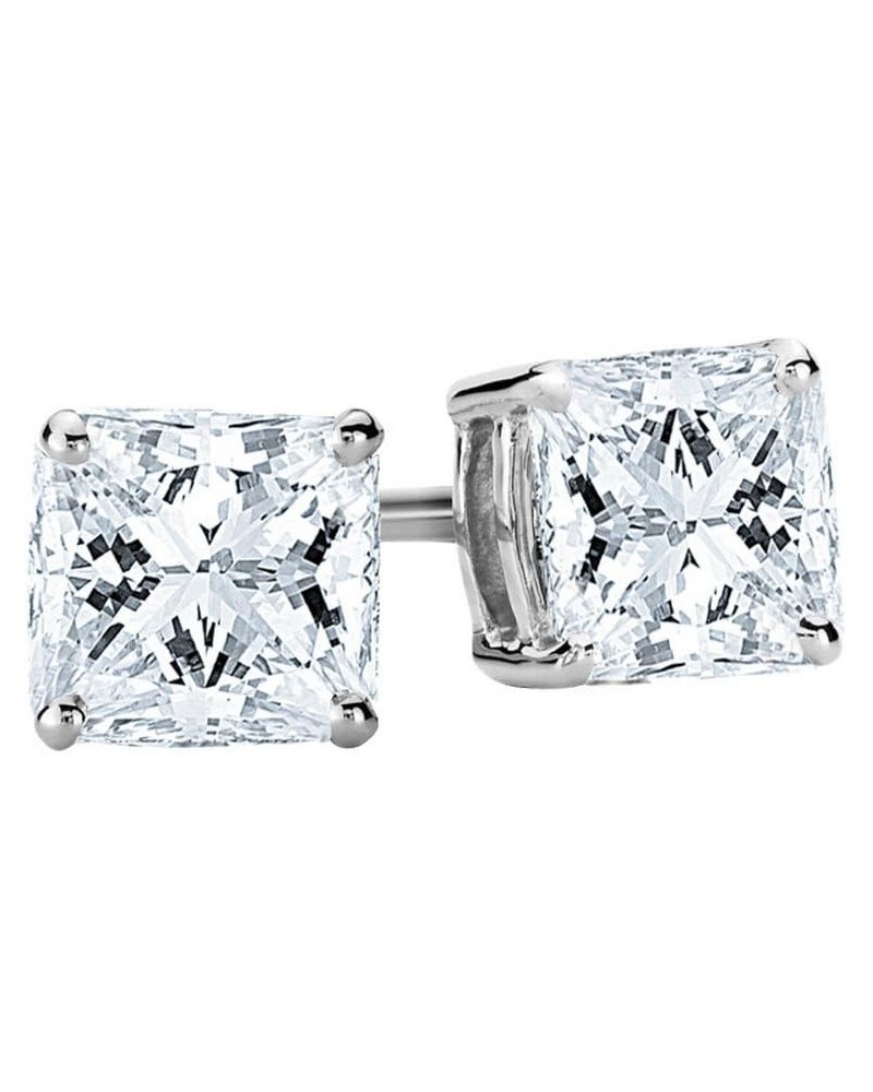 1-5 IGI Certified LAB-GROWN Princess Cut Diamond Earrings 4 Prong Screw Back Ultra Premium Collection (E-F Color, SI1-SI2 Cla...