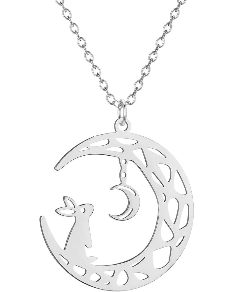 Lotus Flower Moon Necklace, Flower Lovers, Minimalist Jewelry 30 $5.69 Necklaces