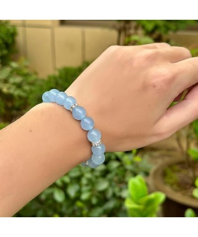 Healing Crystal Bracelet for Women Pink Beaded Bracelet Anti-Anxiety Bracelet Trendy Jewelry Gift for Girls C2:Blue $13.77 Br...