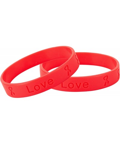 AIDS/HIV Awareness Silicone Bracelets - 2 Adult Bracelets $9.43 Bracelets