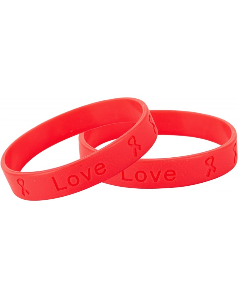 AIDS/HIV Awareness Silicone Bracelets - 2 Adult Bracelets $9.43 Bracelets