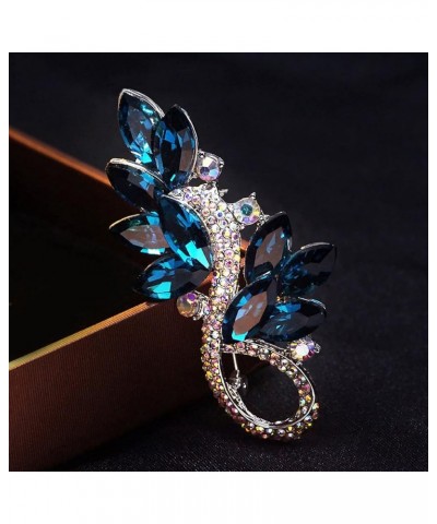 Floral Series Brooch Jewelry For Woman Fashion, Large Costume Broches & Pins Christmas Gift Blue Leaf $7.01 Brooches & Pins