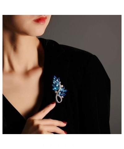 Floral Series Brooch Jewelry For Woman Fashion, Large Costume Broches & Pins Christmas Gift Blue Leaf $7.01 Brooches & Pins