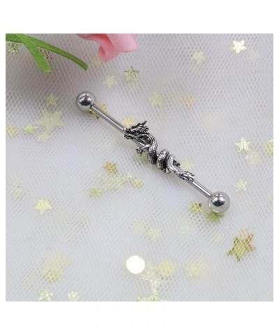 14G/16G 316L Industrial Barbell Cartilage Earring Surgical Steel Industrial Barbell Cartilage Earring Body Piercing Jewelry f...