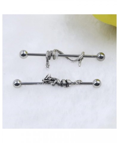 14G/16G 316L Industrial Barbell Cartilage Earring Surgical Steel Industrial Barbell Cartilage Earring Body Piercing Jewelry f...