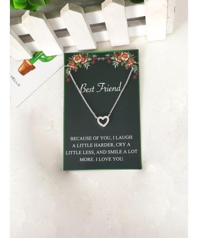 Best Friend Necklaces for 2 Girls Friendship Necklace for Women BFF Necklaces for Birthday Christmas Gift A: 3pcs Silver Hear...