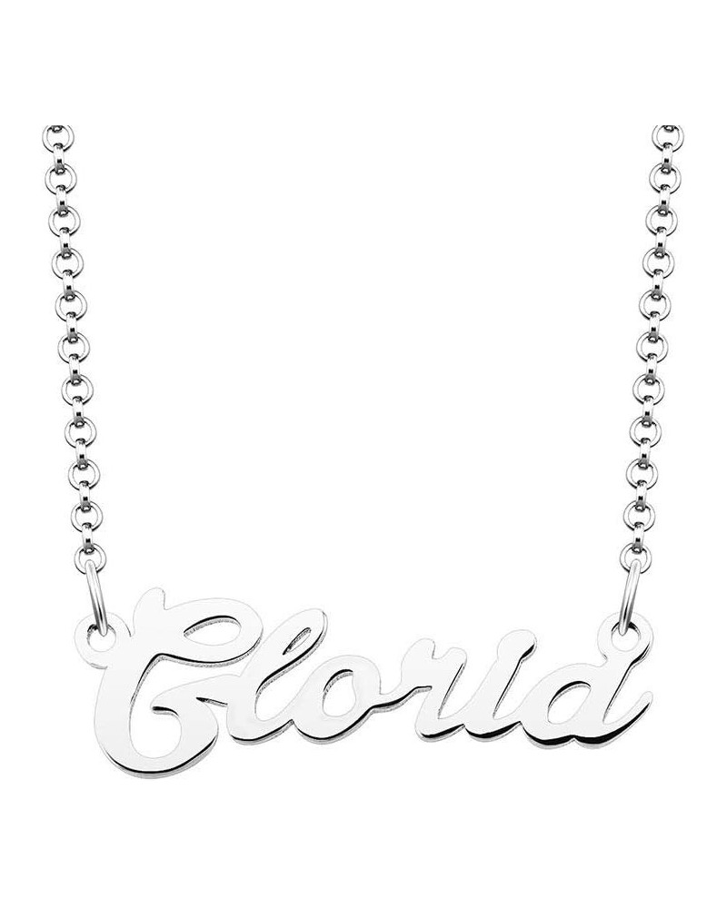 Name Necklace Personalized Custom Made Sterling Silver Pendant Women Choker Jewelry Same Day Shipping Valentine's Gift for He...