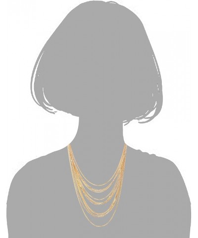 Waterfall Multi-Strand Chains Statement Collar Necklace with Rhinestones Chains, Dress C-Metal Color: Gold $11.59 Necklaces