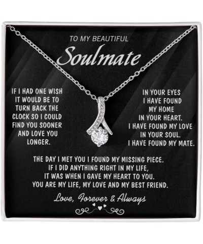 To My Soulmate Necklace For Women,Best Birthday Meaningful Gift Ideas For Wife,To My Smoking Hot Wife Necklace,Funny Gifts Fo...