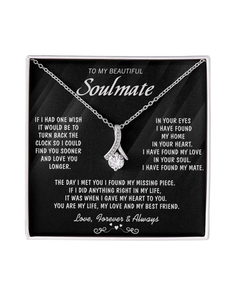 To My Soulmate Necklace For Women,Best Birthday Meaningful Gift Ideas For Wife,To My Smoking Hot Wife Necklace,Funny Gifts Fo...