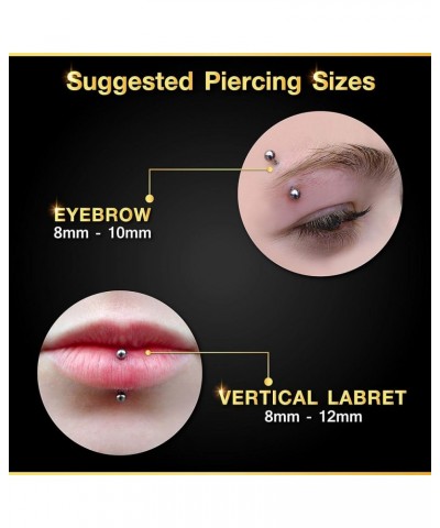 2PCS Stainless Steel Curved Barbell 16 gauge 5/16 8mm 3mm Dice Tragus Lobe Earrings Eyebrow Piercing Jewelry See More Colors ...