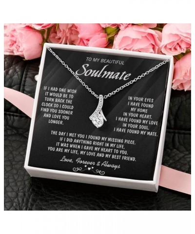 To My Soulmate Necklace For Women,Best Birthday Meaningful Gift Ideas For Wife,To My Smoking Hot Wife Necklace,Funny Gifts Fo...