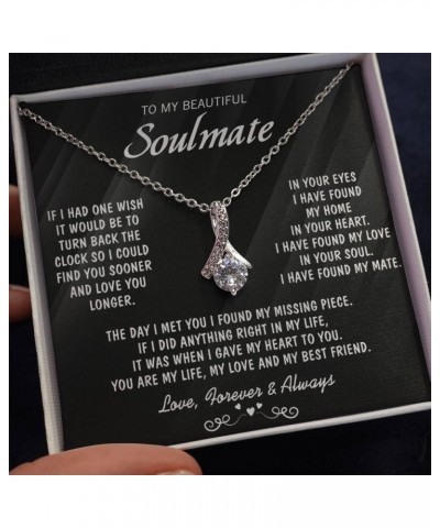 To My Soulmate Necklace For Women,Best Birthday Meaningful Gift Ideas For Wife,To My Smoking Hot Wife Necklace,Funny Gifts Fo...