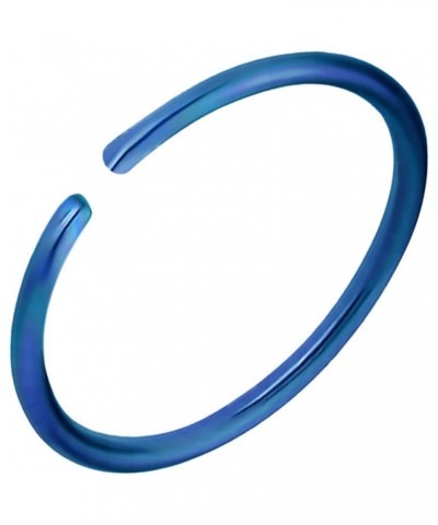 20G Surgical Steel Colored Seamless Nose Ring & Cartilage Hoop with Comfort Round Ends (Sold Individually) 20G 10mm Blue $8.6...