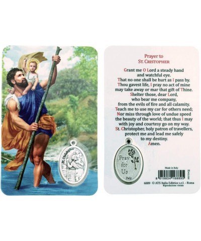 Holy Figure Prayer Card with Medal | Saint Prayer and Medal | 8 Figures (St. Jude) St. Christopher $7.07 Necklaces