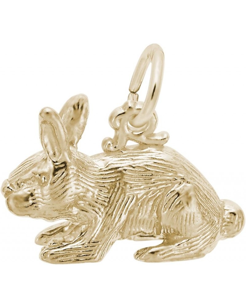 Rabbit Charm, Charms for Bracelets and Necklaces Yellow Gold $19.18 Bracelets