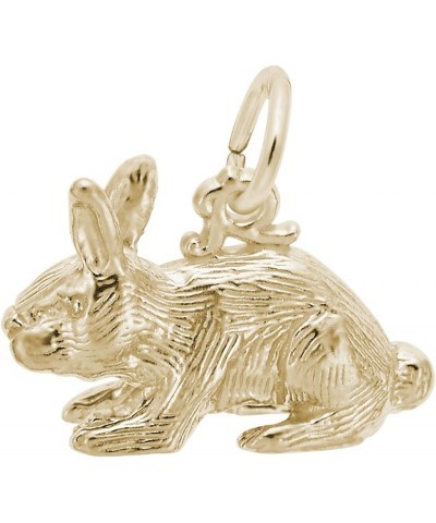 Rabbit Charm, Charms for Bracelets and Necklaces Yellow Gold $19.18 Bracelets