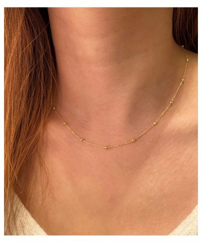 Gold Layered Initial Necklace for Women Handmade 14K Gold Plated Tiny Heart Pendant Choker Necklace Dainty Layering Letter A-...