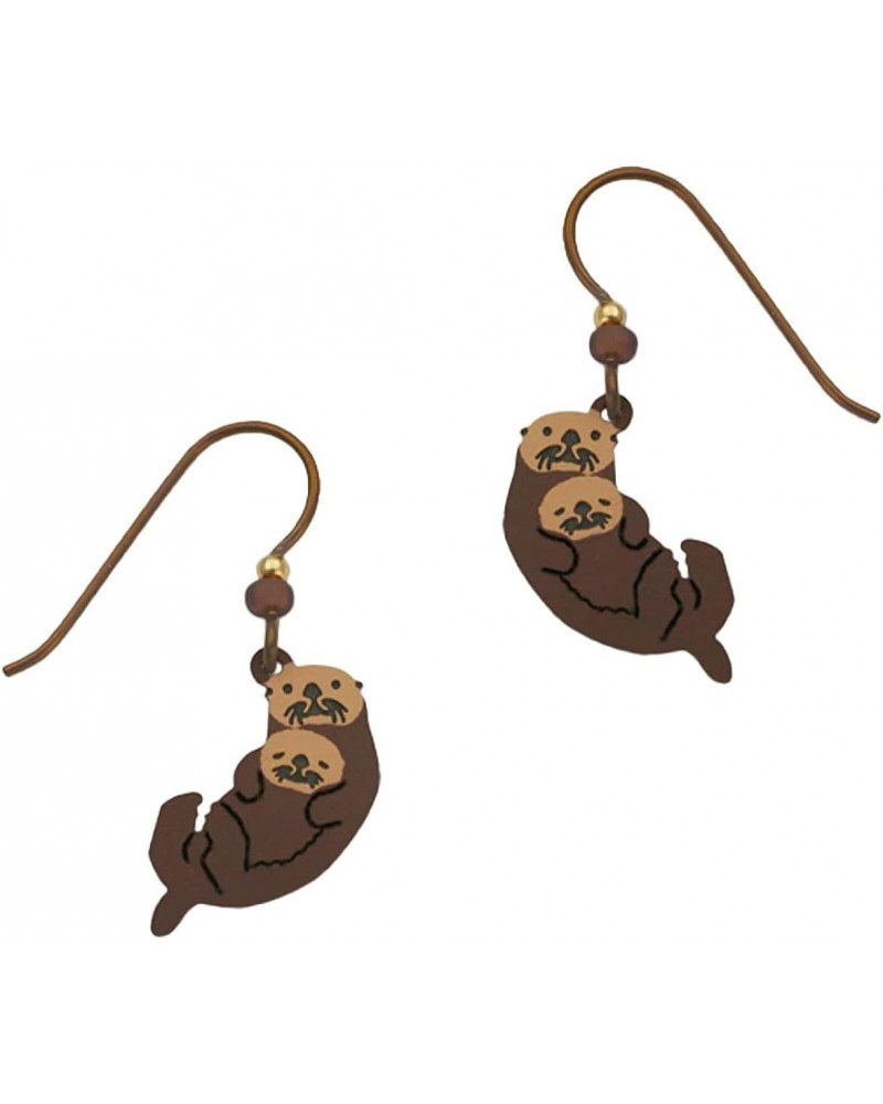 HypoAllergenic Dangle Earrings (Sea Otters) $14.84 Earrings