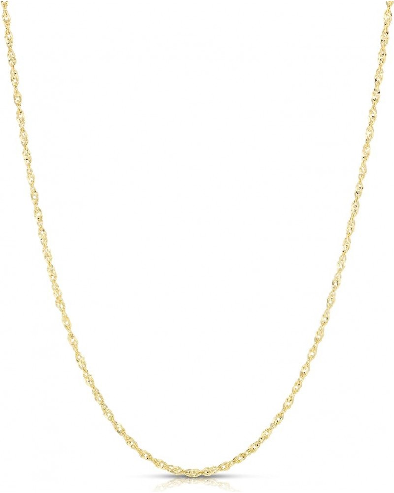 14k Fine Gold 2mm Singapore Chain Necklace 24.0 Inches yellow-gold $92.81 Necklaces